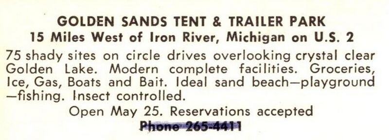 Golden Sands Tent & Trailer Park - Vintage Postcard (newer photo)